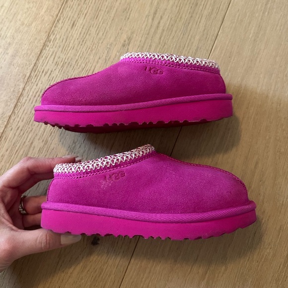 Toddler/Girls Pink Ugg Tasman Slippers - Picture 1 of 5